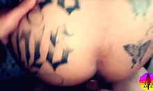 Домашно видео на извита красавица, която си пипа пръстите и яде задника