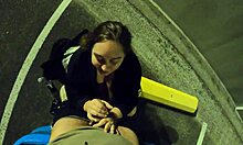 Катяс прави секс на открито, заснет на камера и поглъща спермата