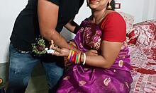 Indisk par blir tøffe med creampie på rosedag