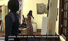 Asijská nevlastní sestra se zlobí se svým uměleckým přítelem v horkém trojúhelníku